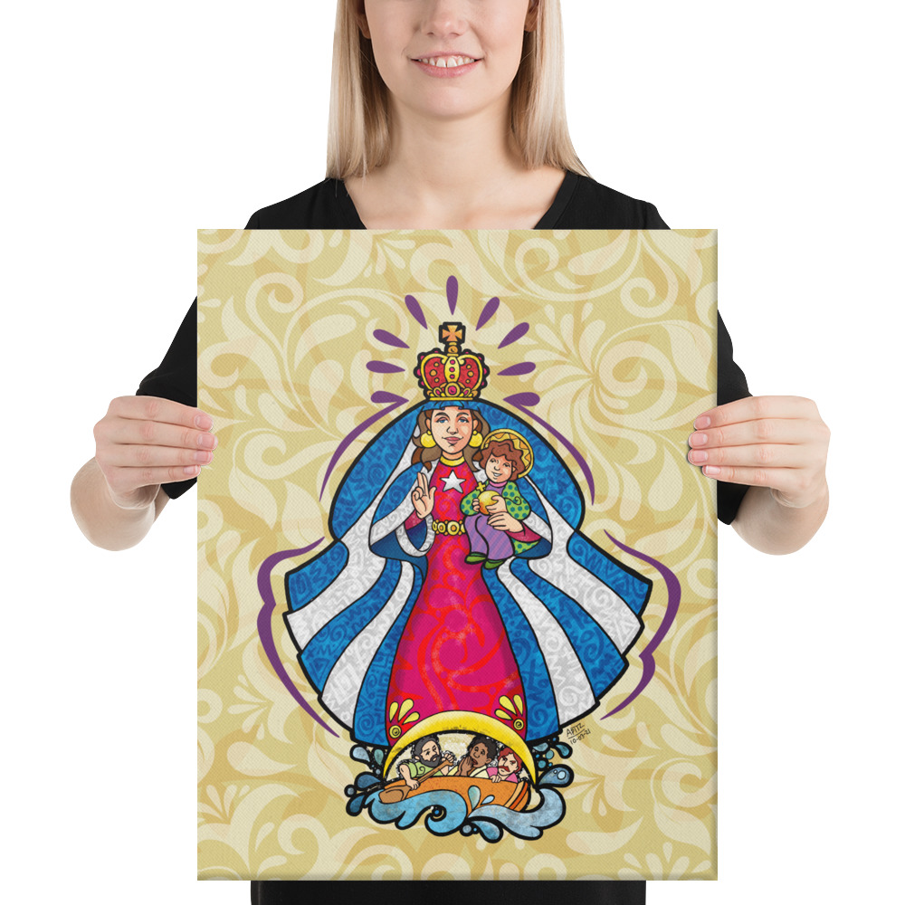 Virgen De La Caridad Del Cobre Canvas Carlos Apitz Pop Art