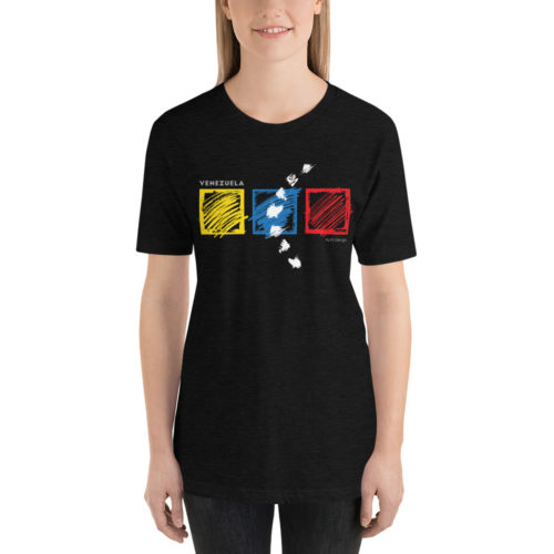 Abstract Venezuela Flag t-shirt for women in all colors -dark-grey
