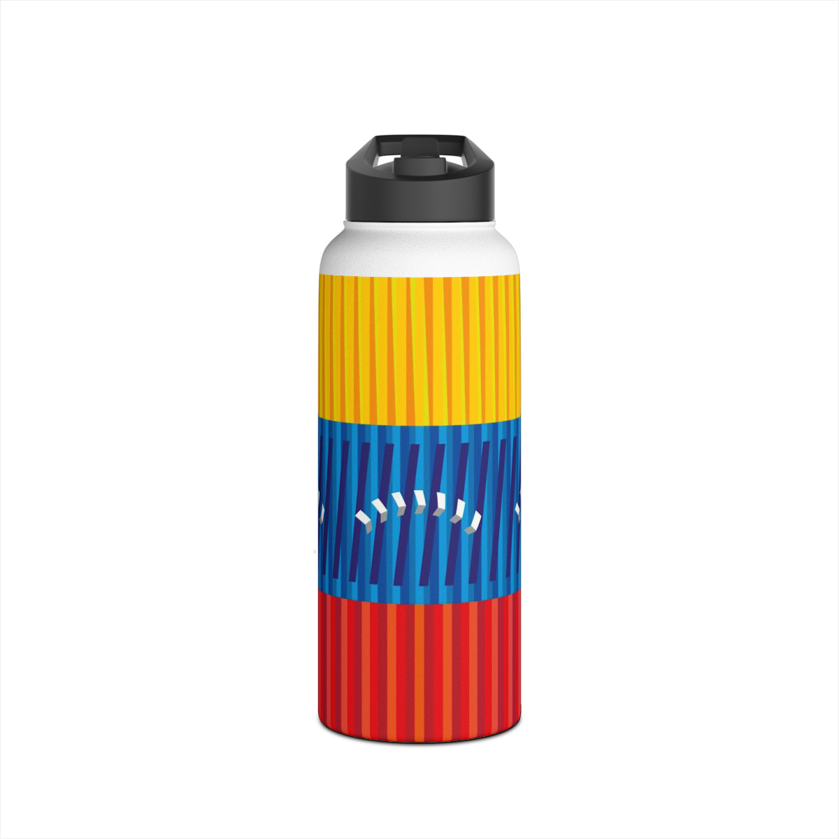 Venezuela Stainless Steel Water Bottle 32 oz on gym 32 oz front