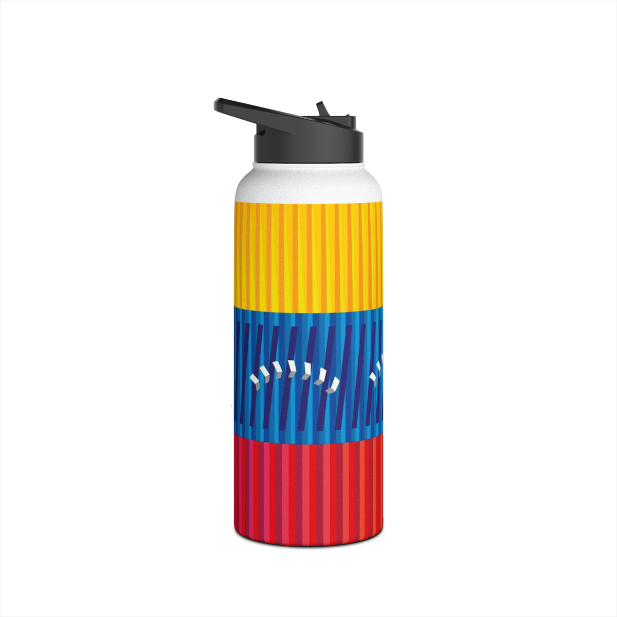 Venezuela Stainless Steel Water Bottle 32 oz on gym 32 oz side 3