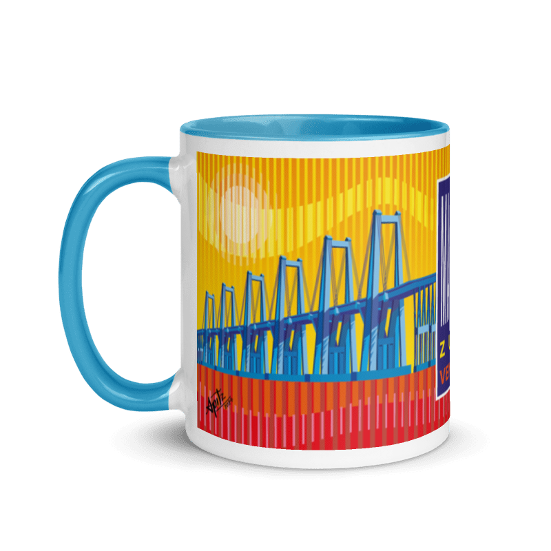 maracaibo lake mug 11oz Blue by Carlos Apitz