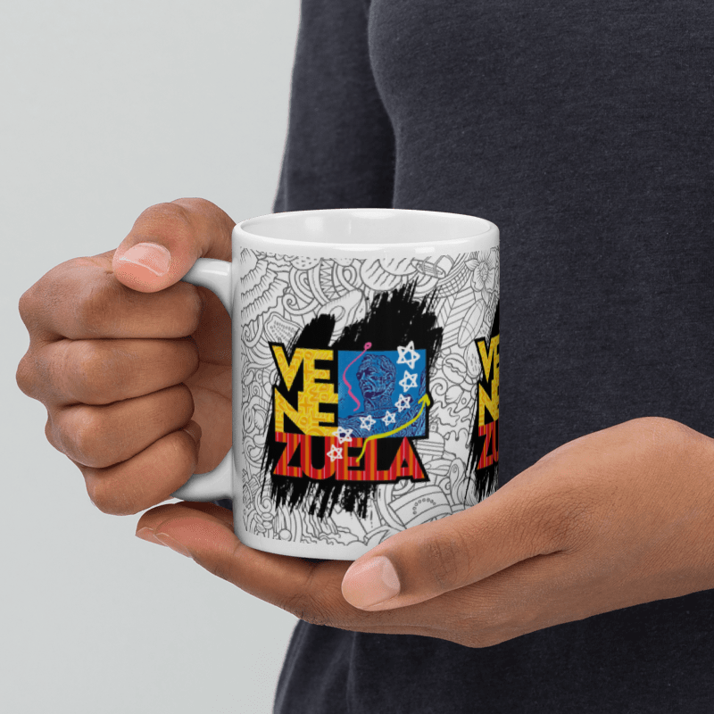 Venezuela Logo Mug 11oz in hands by Carlos Apitz