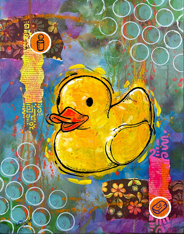 Yellow Rubber Duck 20x16 by Carlos Apitz